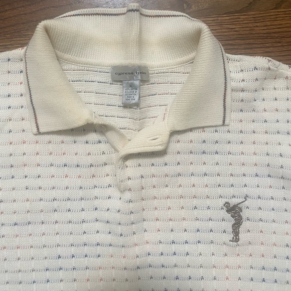 Cypress Links Men’s 100% Cotton Cream Golf Long-Sleeved Sweater -Size XL - Picture 5 of 11